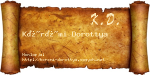Körömi Dorottya névjegykártya