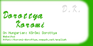 dorottya koromi business card
